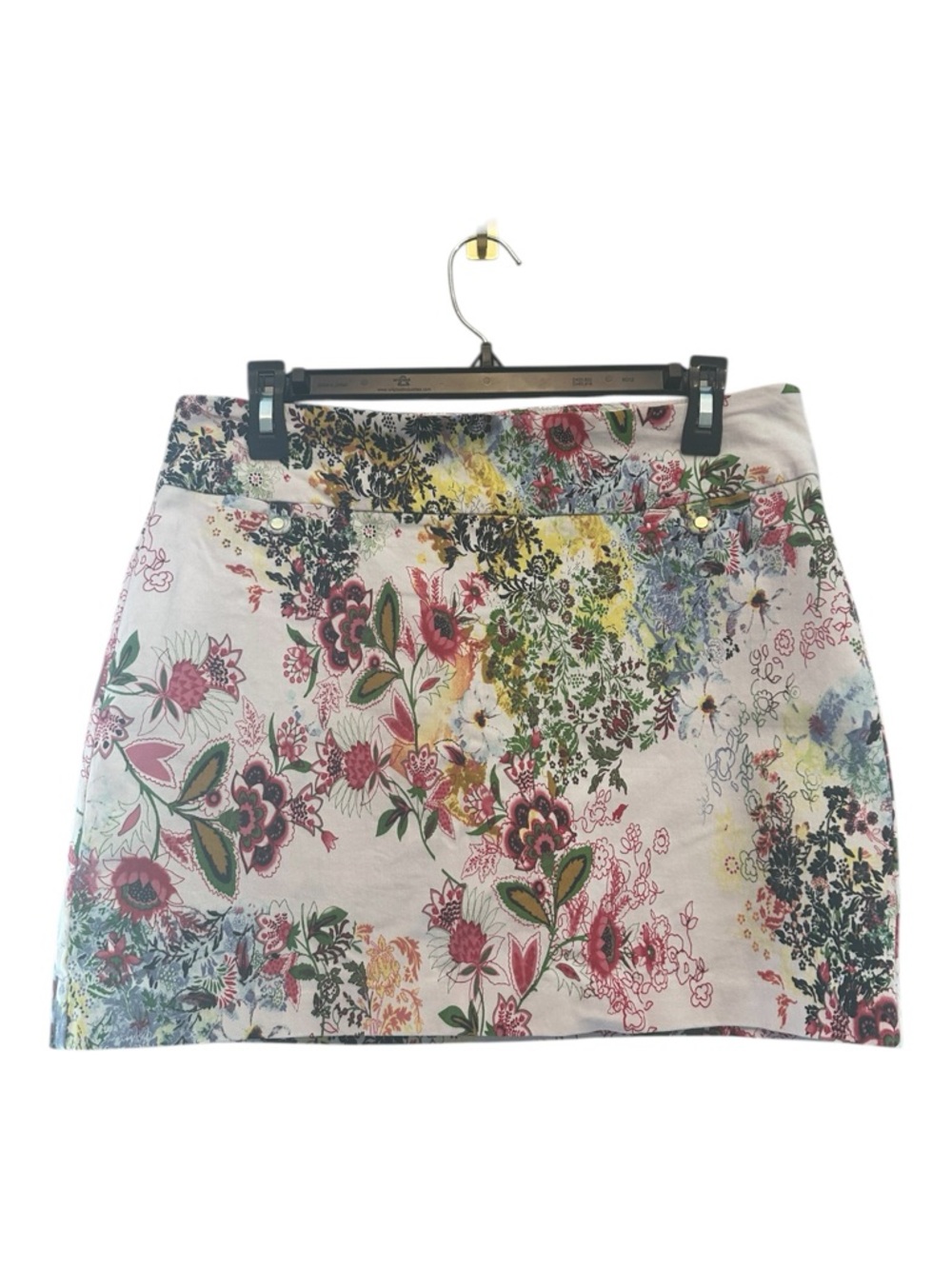 Vintage Y2K Attyre Floral Mini Skort - White with Pink, Green, Yellow, Blue 10P